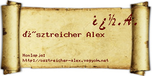 Ösztreicher Alex névjegykártya